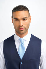 James - Gilet in lana blu navy da uomo