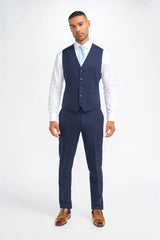 James - Gilet in lana blu navy da uomo