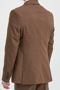 Abito da uomo James, 3 pezzi, marrone chiaro, vestibilità classica