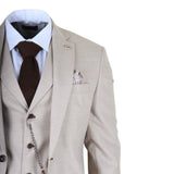 James - Abito da uomo su misura, 3 pezzi, color crema