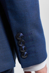 Abito su misura James da uomo, 3 pezzi, blu navy