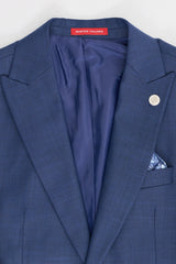 Abito su misura James da uomo, 3 pezzi, blu navy