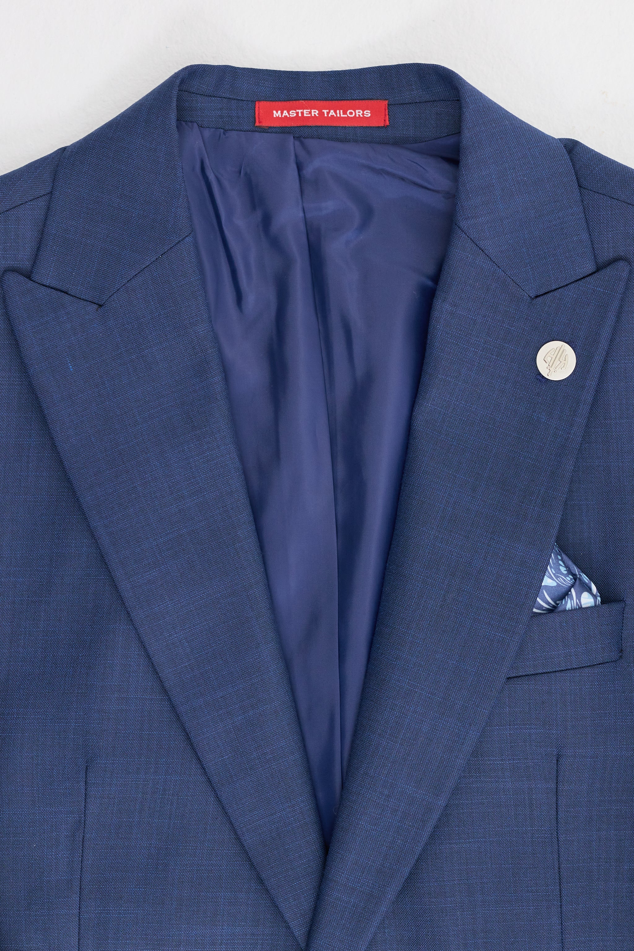 Abito su misura James da uomo, 3 pezzi, blu navy