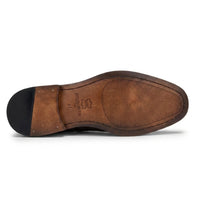 Jett - Scarpe Oxford da uomo verde scuro con punta rinforzata e cuciture a croce