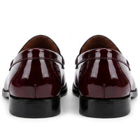 Mocassini da uomo Joseph in pelle verniciata bordeaux