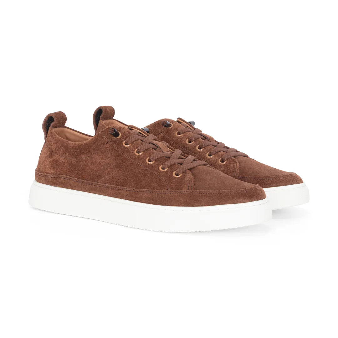 Josh - Scarpe da ginnastica da uomo in pelle scamosciata marrone