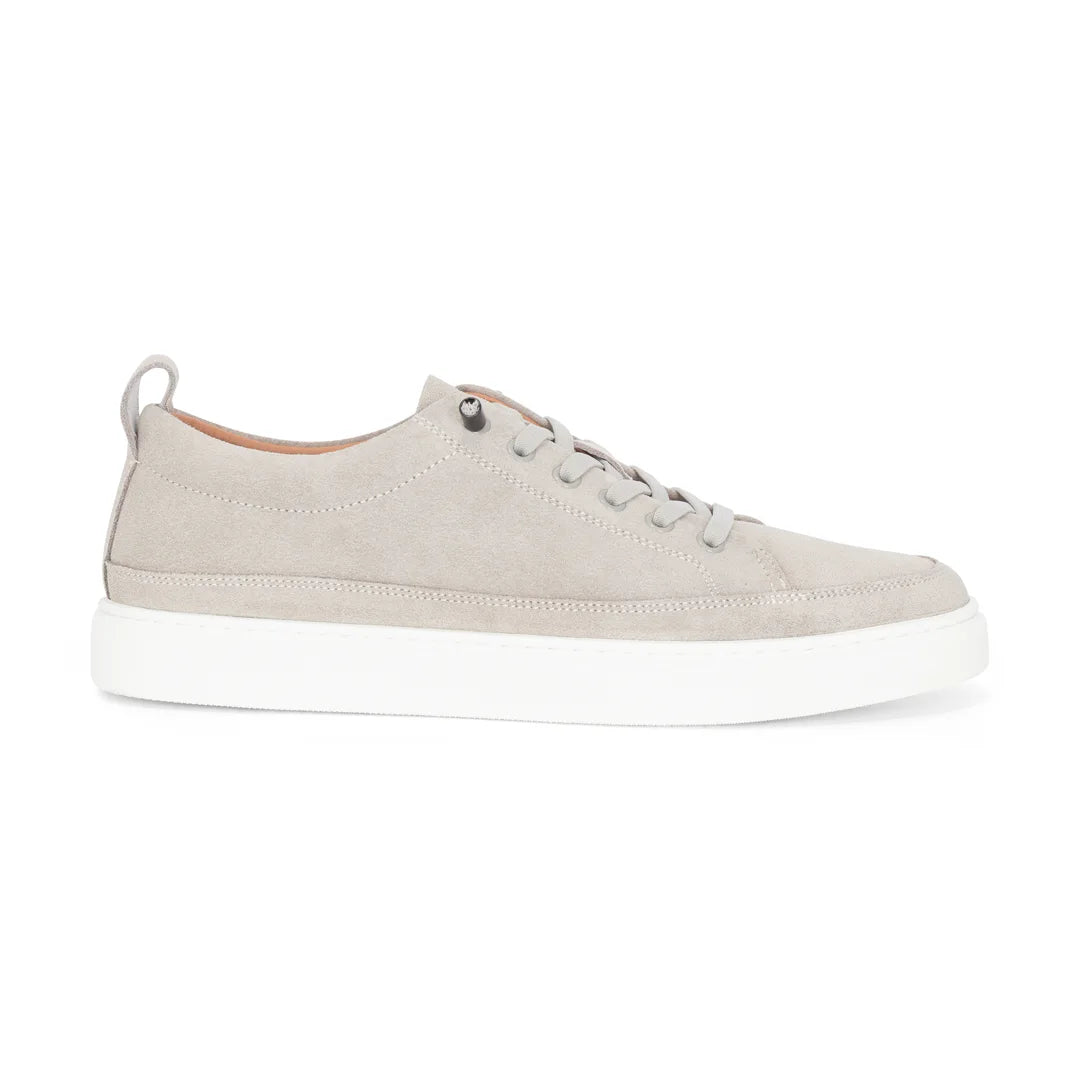 Josh - Scarpe da ginnastica da uomo in pelle scamosciata grigia
