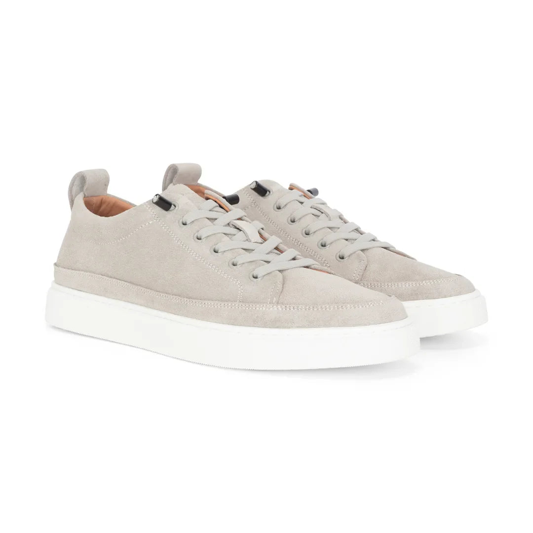 Josh - Scarpe da ginnastica da uomo in pelle scamosciata grigia