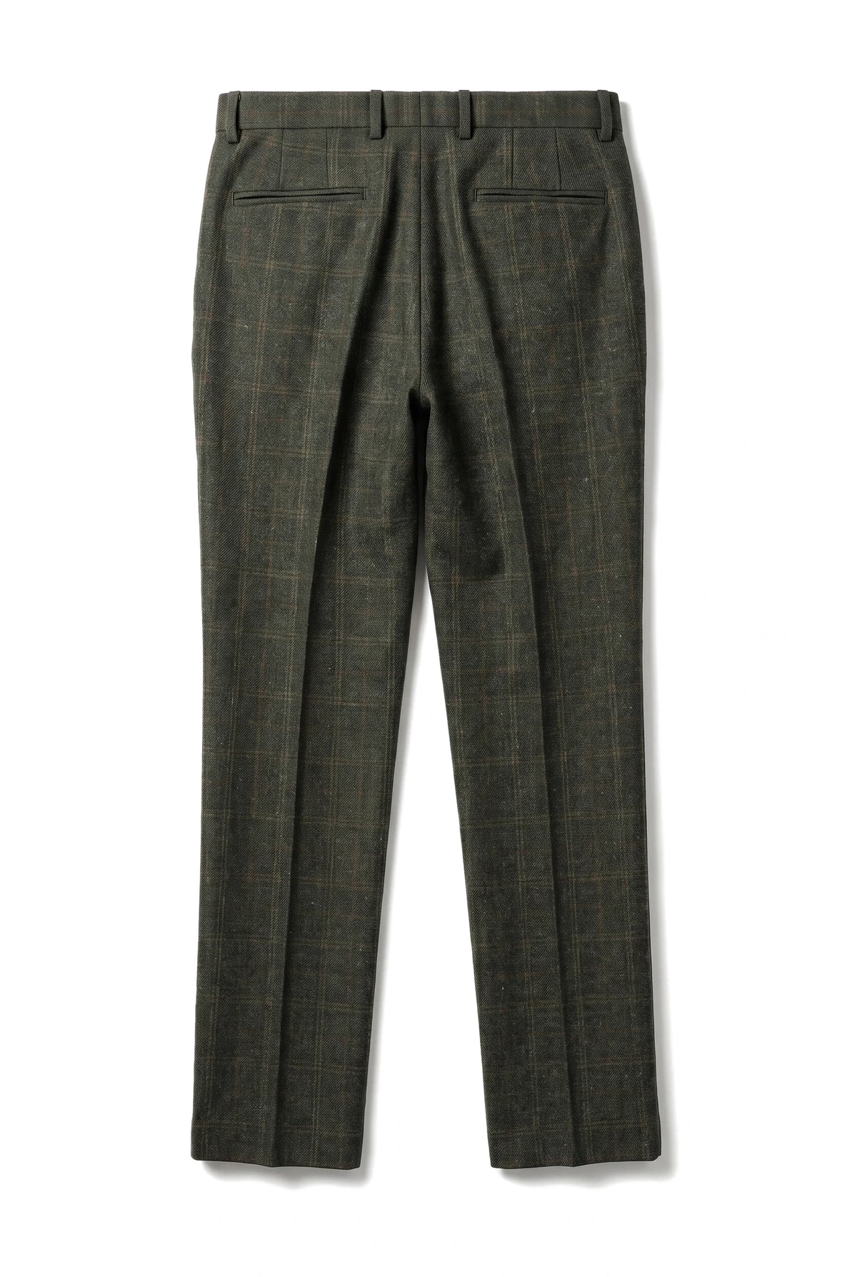 Joshua - Pantaloni da uomo in tweed verde a quadri