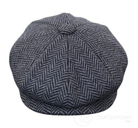 Kids Peaky Blinders Newsboy Tweed Herringbone 8 Panel Hat