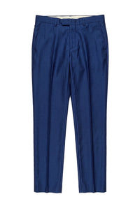 Kingsley - Pantaloni blu tinta unita da uomo