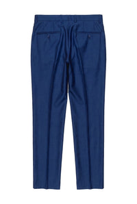 Kingsley - Pantaloni blu tinta unita da uomo