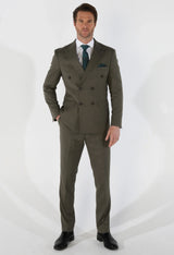 Kurt - Men's 2 Piece Sage Green Double Breasted Suit