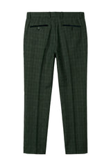 Leo - Pantaloni a quadri verdi da uomo