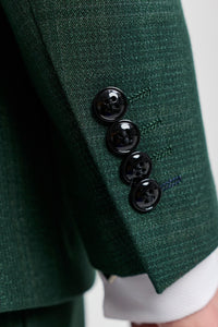 Leo - Abito da uomo su misura a quadri verde, 3 pezzi