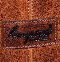 Real Leather Carry On Overnight Bag - Tan,