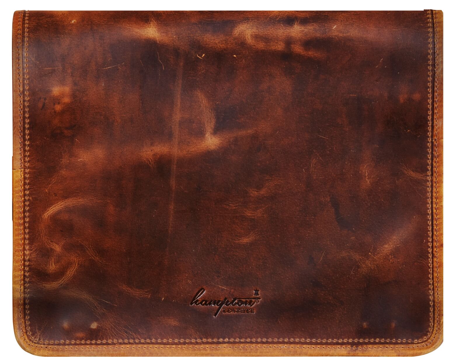 Genuine Leather Laptop Messenger Bag - Up-to 15" - Tan