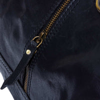 Mens Hand Made Real Leather Travel Bag - Black