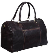 Genuine Leather Vintage Carry On Travel Bag - Brown