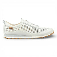 Liverpool - Sneakers slip-on da uomo in pelle bianca con elastico in vita