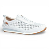 Liverpool - Sneakers slip-on da uomo in pelle bianca con elastico in vita