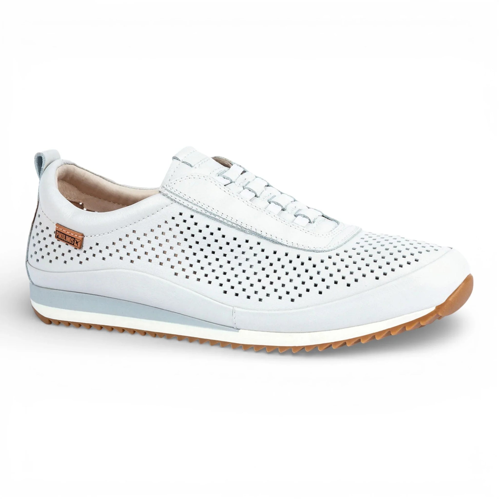 Liverpool - Sneakers slip-on da uomo in pelle bianca con elastico in vita