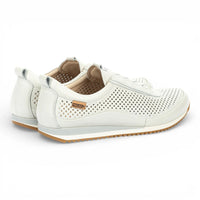 Liverpool - Sneakers slip-on da uomo in pelle bianca con elastico in vita