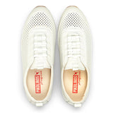 Liverpool - Sneakers slip-on da uomo in pelle bianca con elastico in vita
