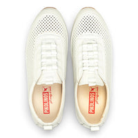 Liverpool - Sneakers slip-on da uomo in pelle bianca con elastico in vita