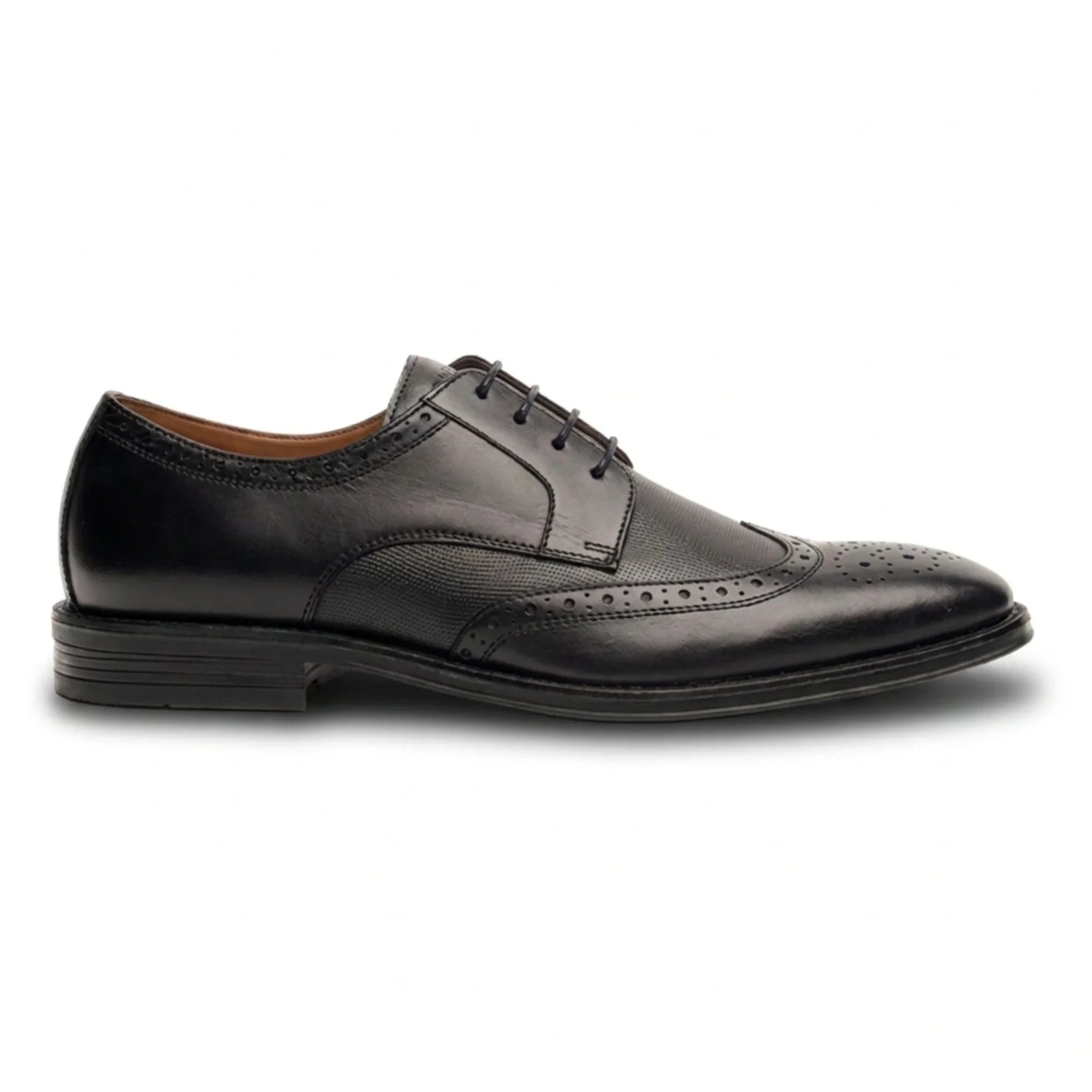 Lorenzo - Scarpe Oxford da uomo in pelle nera lucida