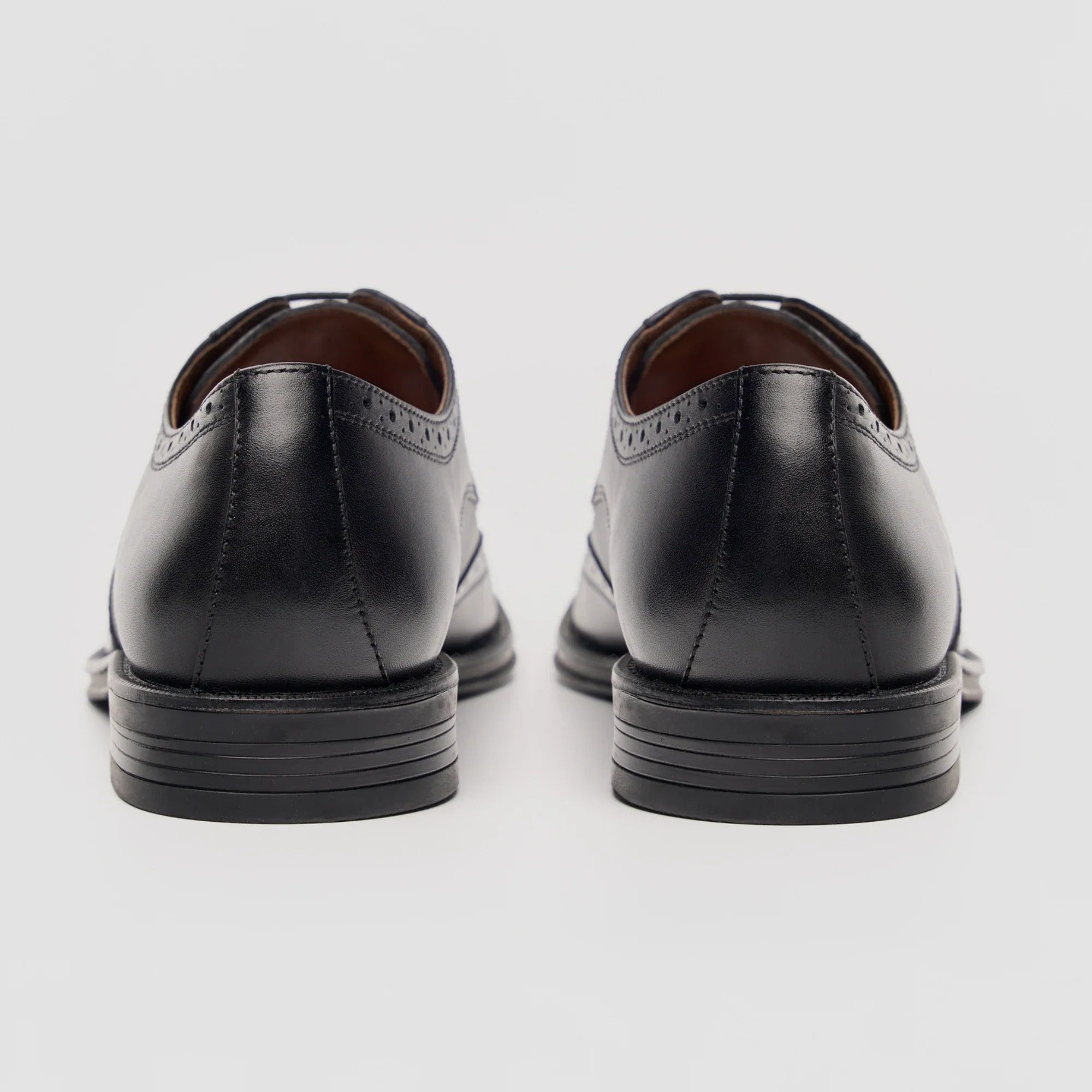 Lorenzo - Scarpe Oxford da uomo in pelle nera lucida