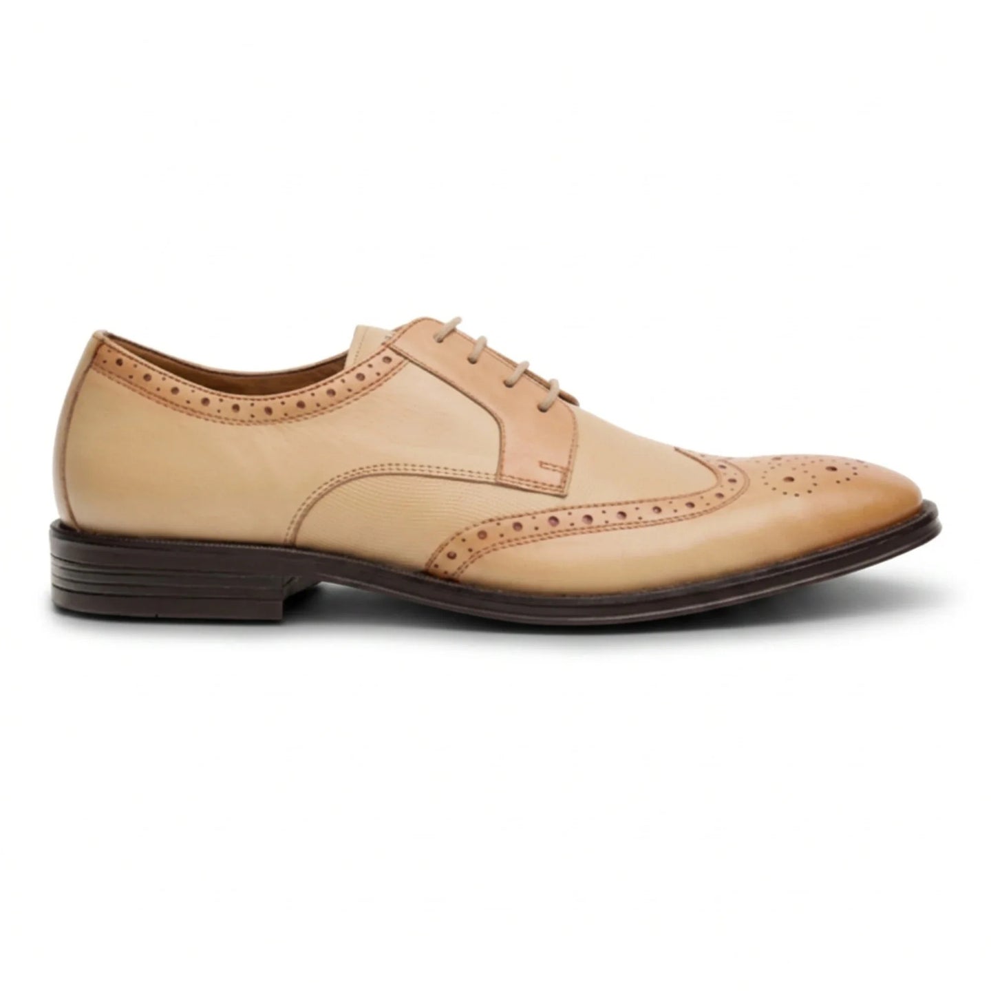 Lorenzo - Scarpe Oxford da uomo in pelle avorio lucida