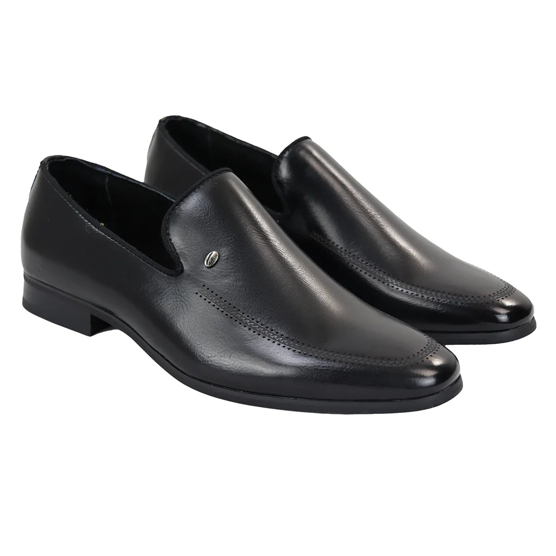 Men's Slip On Black Loafer Shoes
