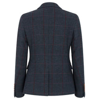 Madrid - Blazer sartoriale in tweed blu navy da donna