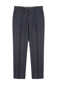 Madrid - Pantaloni in tweed blu da uomo