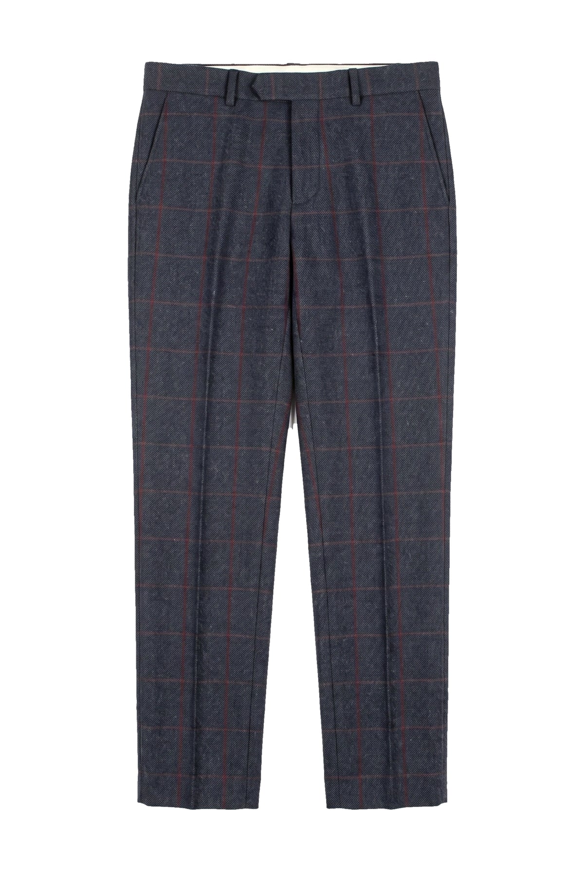 Madrid - Pantaloni in tweed blu da uomo