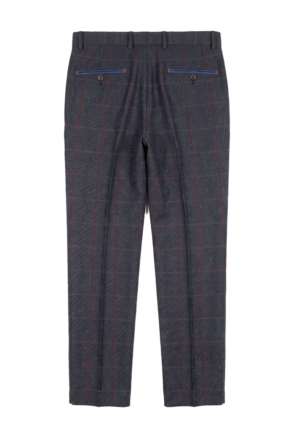 Madrid - Pantaloni in tweed blu da uomo