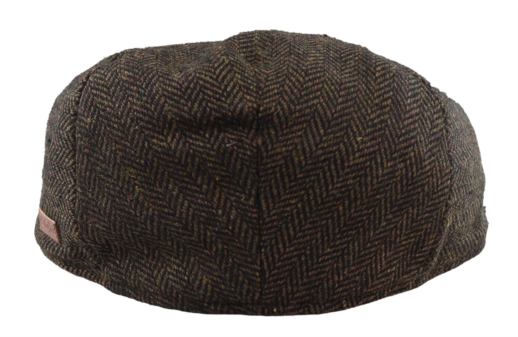Men's Flat Cap Wool Herringbone Brown Tweed Classic 1920s Unisex Del Boy