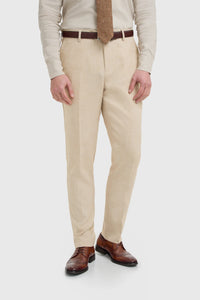 Malibu - Abito da uomo a tre pezzi beige con texture