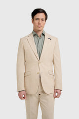 Malibu - Blazer da uomo beige testurizzato