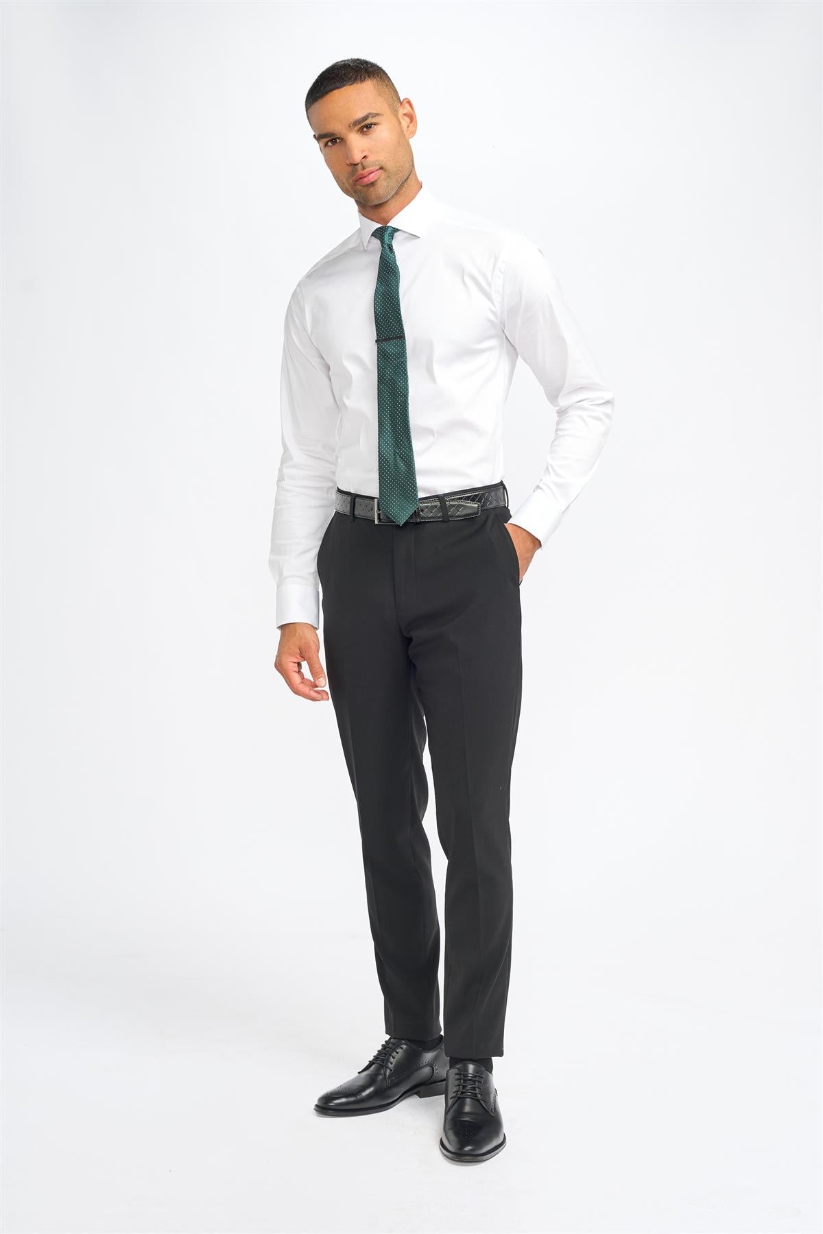 Malibu - Pantaloni formali neri da uomo