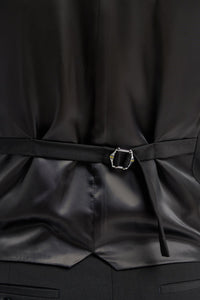 Malibu - Gilet nero su misura da uomo