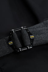 Malibu - Abito da uomo a tre pezzi grigio antracite testurizzato