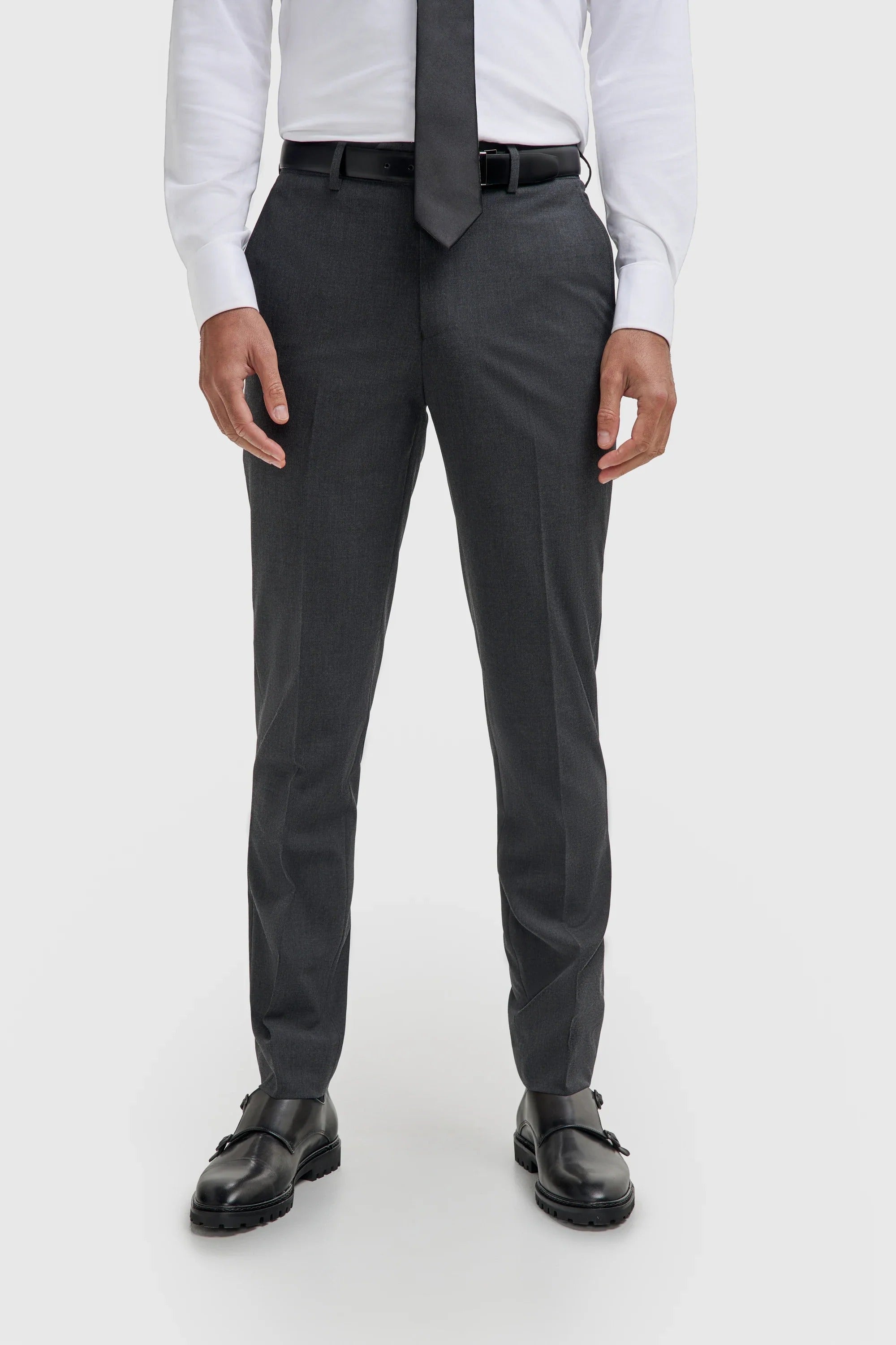 Malibu - Pantaloni da uomo color antracite con texture