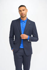 Malibu - Blazer da uomo su misura blu navy