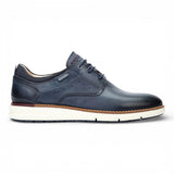 Manacor - Sneakers da uomo in pelle blu con lacci