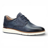 Manacor - Sneakers da uomo in pelle blu con lacci