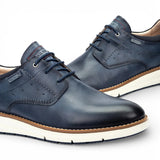 Manacor - Sneakers da uomo in pelle blu con lacci