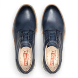 Manacor - Sneakers da uomo in pelle blu con lacci