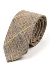 Cravatte Marc Darcy da uomo in tweed a spina di pesce con texture, stile classico vintage retrò DX7